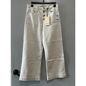 Scotch & Soda The Wave High Rise Cropped Jeans ivory/beige size-4/27 WT $138